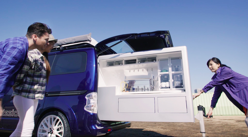 Illustration for article titled Insane Crowd Funded Nissan Car Holds BBQ, Karaoke Machine, And Drone